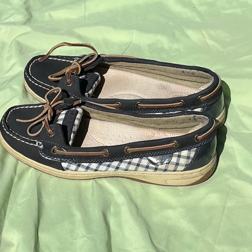 Sperry Black and Tan Plaid Women's Shoes